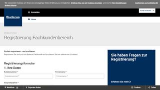 
                            2. Registrierung Fachkundenportal | Buderus