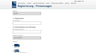 
                            8. Registrierung - Firmenwagen - AutoPASS