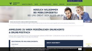 
                            5. Registrierung für den Online-Service | mobilcom-debitel