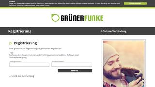 
                            3. Registrierung | GrünerFunke Kundenportal