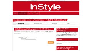 
                            4. Registrierung - InStyle E-Paper Plattform