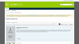 
                            2. Registrierung klappt nicht - Elster-Forum