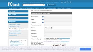 
                            5. Registrierung Mein PCtipp - PCtipp.ch