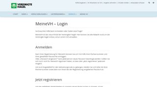 
                            2. Registrierung MeineVH | VEREINIGTE HAGEL