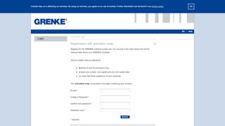 
                            5. Registrierung mit Aktivierungscode :: GRENKE Kunden-Portal