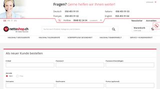 
                            8. Registrierung | nettoshop.ch