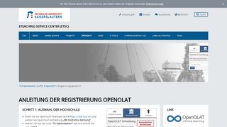 
                            6. Registrierung OpenOLAT- TU Kaiserslautern