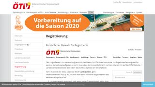 
                            1. Registrierung: ÖTV - Österreichischer Tennisverband