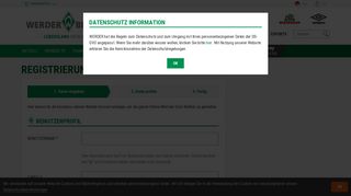 
                            7. Registrierung | SV Werder Bremen