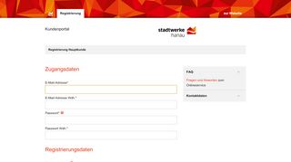 
                            7. Registrierung - SWH Online-Service - Stadtwerke Hanau