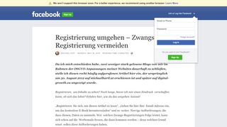 
                            8. Registrierung umgehen – Zwangs-Registrierung vermeiden | Facebook