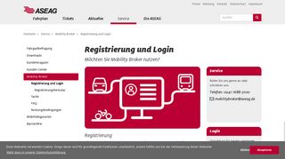 
                            9. Registrierung und Login: ASEAG - Der gute Einstieg