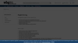 
                            12. Registrierung | wbg – Wissen. Bildung. Gemeinschaft.