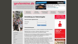 
                            7. Registrierung zur Termineinagbe | gevtermine.de