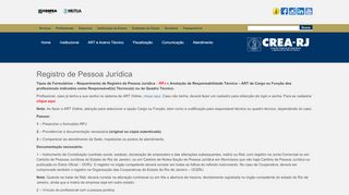 
                            8. Registro de Pessoa Jurídica | Crea-RJ