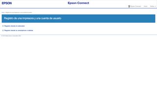 
                            3. Registro de una impresora y una cuenta de usuario - Epson Connect