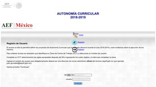 
                            5. Registro de usuario a la Autonomía Curricular 2018