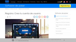 
                            2. Registro e Inicio de Sesión para jugar al Poker | 888 Poker.es™