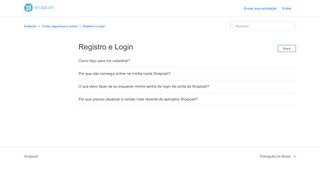 
                            4. Registro e Login – Snapcart