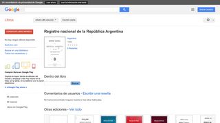 
                            11. Registro nacional de la República Argentina