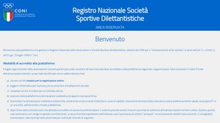 
                            2. Registro Nazionale Società Sportive Dilettantistiche | AREA ... - Coni