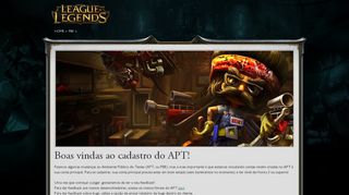 
                            1. Registro no APT | League of Legends