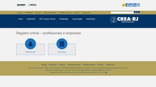
                            4. Registro online – profissionais e empresas | Crea-RJ