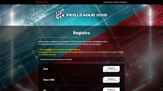 
                            3. Registro PES LEAGUE 2019 - Konami