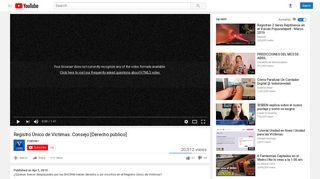 
                            8. Registro Único de Víctimas. Consejo [Derecho público] - YouTube