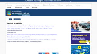 
                            3. RegistroAcademico | Fundación Tecnológica Autónoma del ... - UTAP