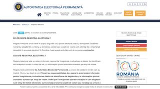 
                            4. Registrul electoral – Autoritatea Electorală Permanentă