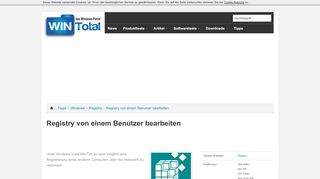 
                            8. Registry von einem Benutzer bearbeiten - Tipps & Tricks - WinTotal