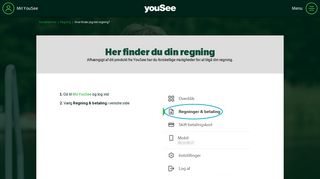 
                            6. Regning - Se den via MitYousee eller PDF - YouSee Kundeservice