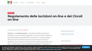 
                            3. Regolamento delle iscrizioni on-line e dei Circoli ... - Partito Democratico