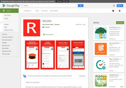 
                            4. REGRO online-shop – Apps bei Google Play