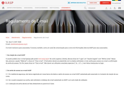 
                            5. Regulamento de E-mail - AASP