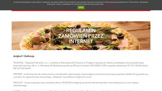 
                            2. Regulamin serwisu - Telepizza