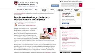 
                            6. Regular exercise changes the brain to improve memory, thinking skills ...