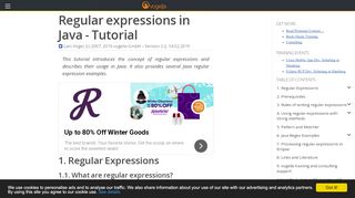 
                            13. Regular expressions in Java - Tutorial - Vogella