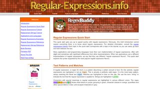 
                            2. Regular Expressions Quick Start - Regular-Expressions.info