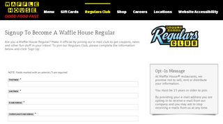 
                            3. Regulars Club - Waffle House