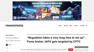 
                            11. “Regulation takes a very long time to set up”: Forex broker JAFX gets ...