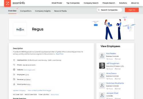 
                            5. Regus Group Companies | ZoomInfo.com