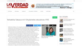 
                            11. Rehabilita Tabasco mil 134 planteles educativos: ITIFE