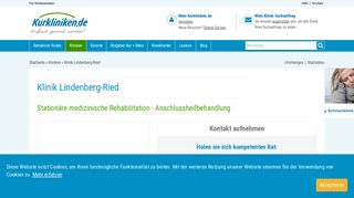 
                            7. Rehaklinik Klinik Lindenberg-Ried auf Kurkliniken.de