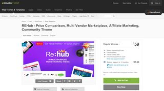 
                            2. REHub - Price Comparison, Affiliate Marketing, Multi Vendor Store ...