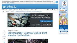
                            11. Reifenhersteller Goodyear Dunlop in Hanau droht massiver ...