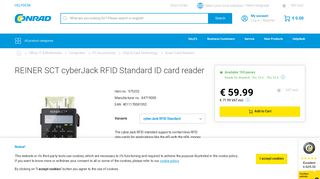 
                            12. REINER SCT cyberJack RFID Standard ID card reader - Conrad