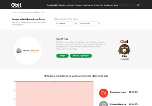 
                            10. REIS OFFICE - Avaliação por consumidores - Ebit