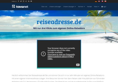 
                            3. reiseadresse.de - mit drei Klicks zum eigenen Online ... - travianet